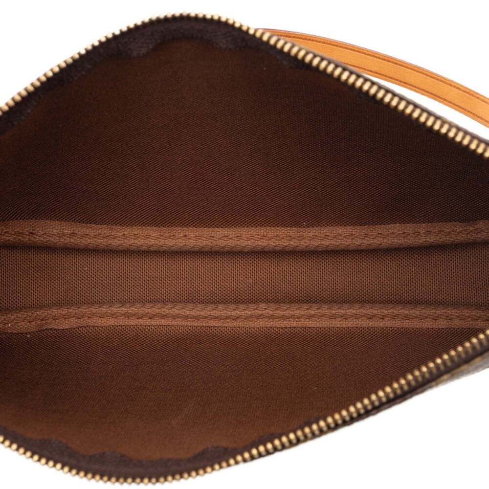 LOUIS VUITTON Brown Monogram Leather Pochette Pouch - Picture 4 of 6